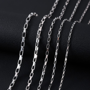 Stainless steel long box chain necklace DIY sweater chain