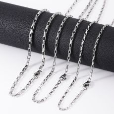 Stainless steel long box chain necklace DIY sweater chain