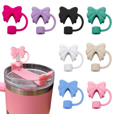 New butterfly-shaped straw cap made of food-grade silicone for Stanley cup. 10MM straw sleeve with dust-proof function.