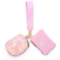 20mm snap button bag Multi functional waterproof nylon wrist bag, card bag, keychain, leather coin purse