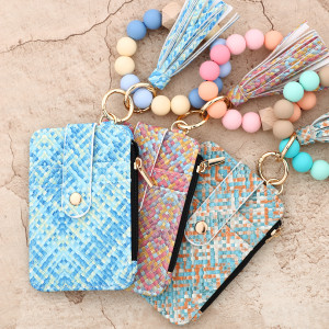ID bag, silicone bracelet, woven card bag, printed leather wallet