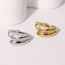Open stainless steel ring that does not fade, geometric cool wind ring