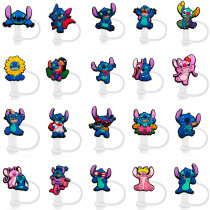 8-10mm Stitch Straw Cap, Straw Stopper, Dust Cap, Cartoon Straw Accessory, Dust Cover, Recyclable