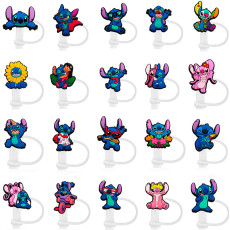 8-10mm Stitch Straw Cap, Straw Stopper, Dust Cap, Cartoon Straw Accessory, Dust Cover, Recyclable