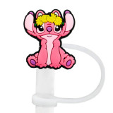 8-10mm Stitch Straw Cap, Straw Stopper, Dust Cap, Cartoon Straw Accessory, Dust Cover, Recyclable
