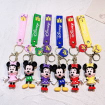 Christmas Mickey and Minnie Dropper Toy Keychain Car Bag Key Pendant