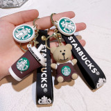 Milk Tea Cup Keychain Cartoon Car Pendant Doll Accessories Cute Bag Keychain