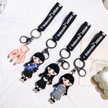 Wednesday Keychain The Addams Family 3D Keychain Amazon Plush Figurine Doll