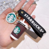 Milk Tea Cup Keychain Cartoon Car Pendant Doll Accessories Cute Bag Keychain