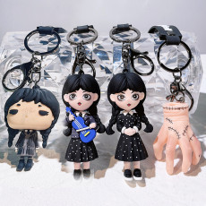 Wednesday Keychain The Addams Family 3D Keychain Amazon Plush Figurine Doll