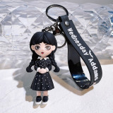 Wednesday Keychain The Addams Family 3D Keychain Amazon Plush Figurine Doll