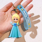 Cartoon Snow White Bookbag Silicone Car Keychain