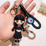 Wednesday Keychain The Addams Family 3D Keychain Amazon Plush Figurine Doll