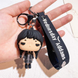 Wednesday Keychain The Addams Family 3D Keychain Amazon Plush Figurine Doll