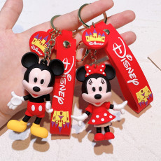 Christmas Mickey and Minnie Dropper Toy Keychain Car Bag Key Pendant