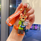Crazy Zootopia Keychain Cartoon Judy Doll Small Pendant Car Bag Keychain Pendant