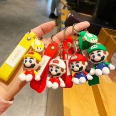 Cartoon Mario Keychain Super Mario Pendant Doll Bag Pendant Car Keychain