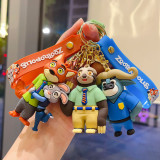 Crazy Zootopia Keychain Cartoon Judy Doll Small Pendant Car Bag Keychain Pendant
