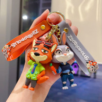 Crazy Zootopia Keychain Cartoon Judy Doll Small Pendant Car Bag Keychain Pendant