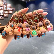 Capibala Dolphin Keychain Pendant Cute Doll Bag Keychain Doll Machine