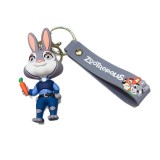 Crazy Zootopia Keychain Cartoon Judy Doll Small Pendant Car Bag Keychain Pendant