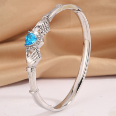 Stainless steel bracelet for women with high-end feel and diamond inlaid opening bracelet