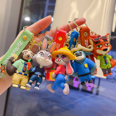 Crazy Zootopia Keychain Cartoon Judy Doll Small Pendant Car Bag Keychain Pendant