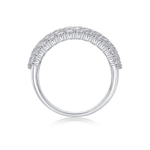 S925 Silver Sparkling Ring Moissanite Ring