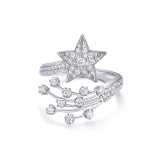 Starry Sky Ring 925 Silver Moissanite Ring for Women