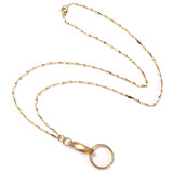 Geometric sweater chain, lanyard neck, mobile phone key, work card, easy to pull buckle, lanyard necklace