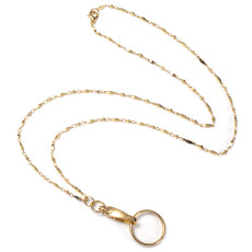 Geometric sweater chain, lanyard neck, mobile phone key, work card, easy to pull buckle, lanyard necklace