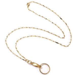 Geometric sweater chain, lanyard neck, mobile phone key, work card, easy to pull buckle, lanyard necklace