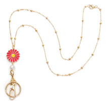 Lanyard Neck Alloy Drip Oil Badge, Easy to Pull Buckle, Tether, Work ID Key