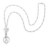 Lanyard necklace alloy badge style easy to pull buckle lanyard work ID key necklace