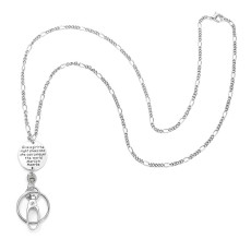 Lanyard necklace alloy badge style easy to pull buckle lanyard work ID key necklace