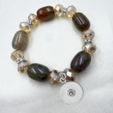 20mm snap button Agate bracelet, crystal bracelet gift