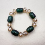 20mm snap button Agate bracelet, crystal bracelet gift