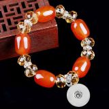 20mm snap button Agate bracelet, crystal bracelet gift