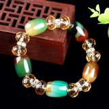 20mm snap button Agate bracelet, crystal bracelet gift