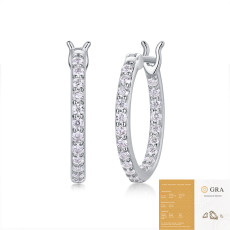 Fashion S925 Silver Flow Light Ear Cuff Women's Bestselling Moissanite Earrings