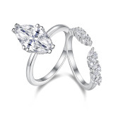 S925 Silver Moissanite Ring Hot Selling Double Ring Set