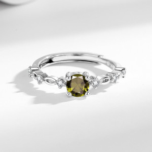 Imitation S925 silver plated platinum moissanite ring for women