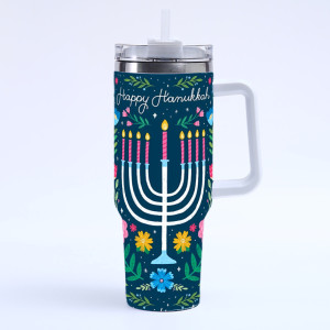 Hanukkah Stainless Steel Insulated Candlestick Gyroscope Car Cup Ice King Beer Cup Large Capacity