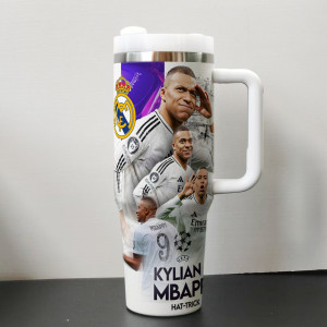 Cooling Outdoor Car Cup Messi C Ronaldo Ice Cup 40oz Double layer Stainless Steel