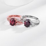 Geometric zircon open index finger ring, stacked ring, creative ring