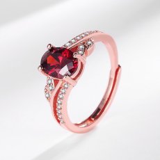 Geometric zircon open index finger ring, stacked ring, creative ring
