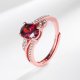 Geometric zircon open index finger ring, stacked ring, creative ring