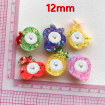Resin 12mm snap button  Fruit, Apple, Cherry