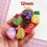 Fruit, Strawberry, Cherry, AB Resin Handmade Hair Accessories Material