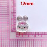 12mm snap button  resin  Strawberry Flower Rabbit